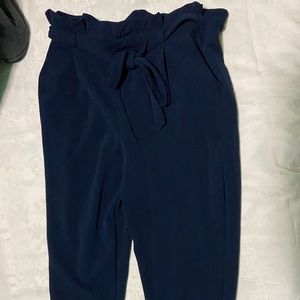 Paper bag waist business professional pants